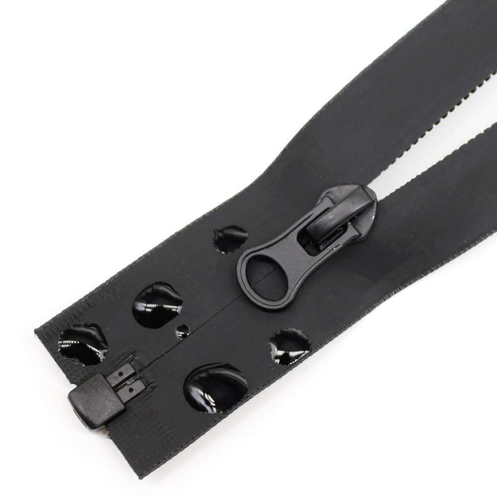 80 cm 2 Stück wasserdichter Reissverschluss teilbar #5 schwarz Wasserdicht Reissverschlüsse für Mant