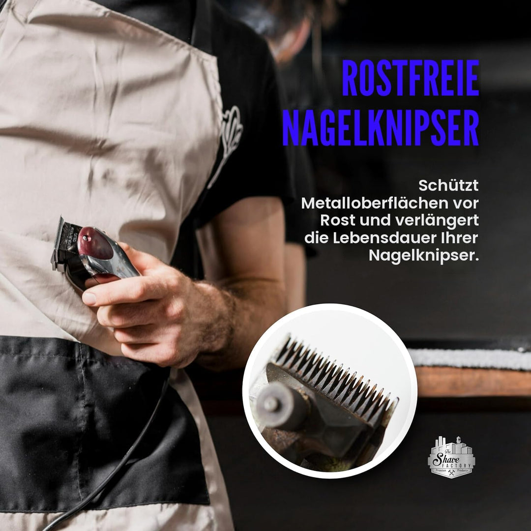 The Shave Factory Clippercare Spray – Effiziente Pflege der Haarschneidemaschine, Kühlmittel, Schmie