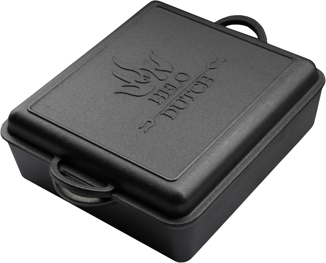 Dutch Oven Set Gusseisen 1,8L-13,6L – Feuertopf mit Deckelheber, Schmortopf mit & ohne Füsse, Schlit