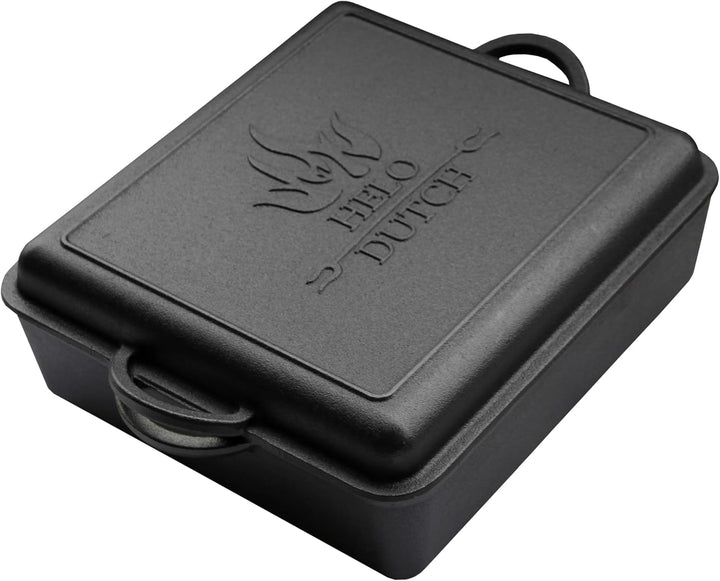 Dutch Oven Set Gusseisen 1,8L-13,6L – Feuertopf mit Deckelheber, Schmortopf mit & ohne Füsse, Schlit