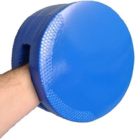 BAY Doppel-Handpratze aus Schaumstoff für Kampfsport, Beidseitig Nutzbar mit 20 cm Durchmesser, Blau