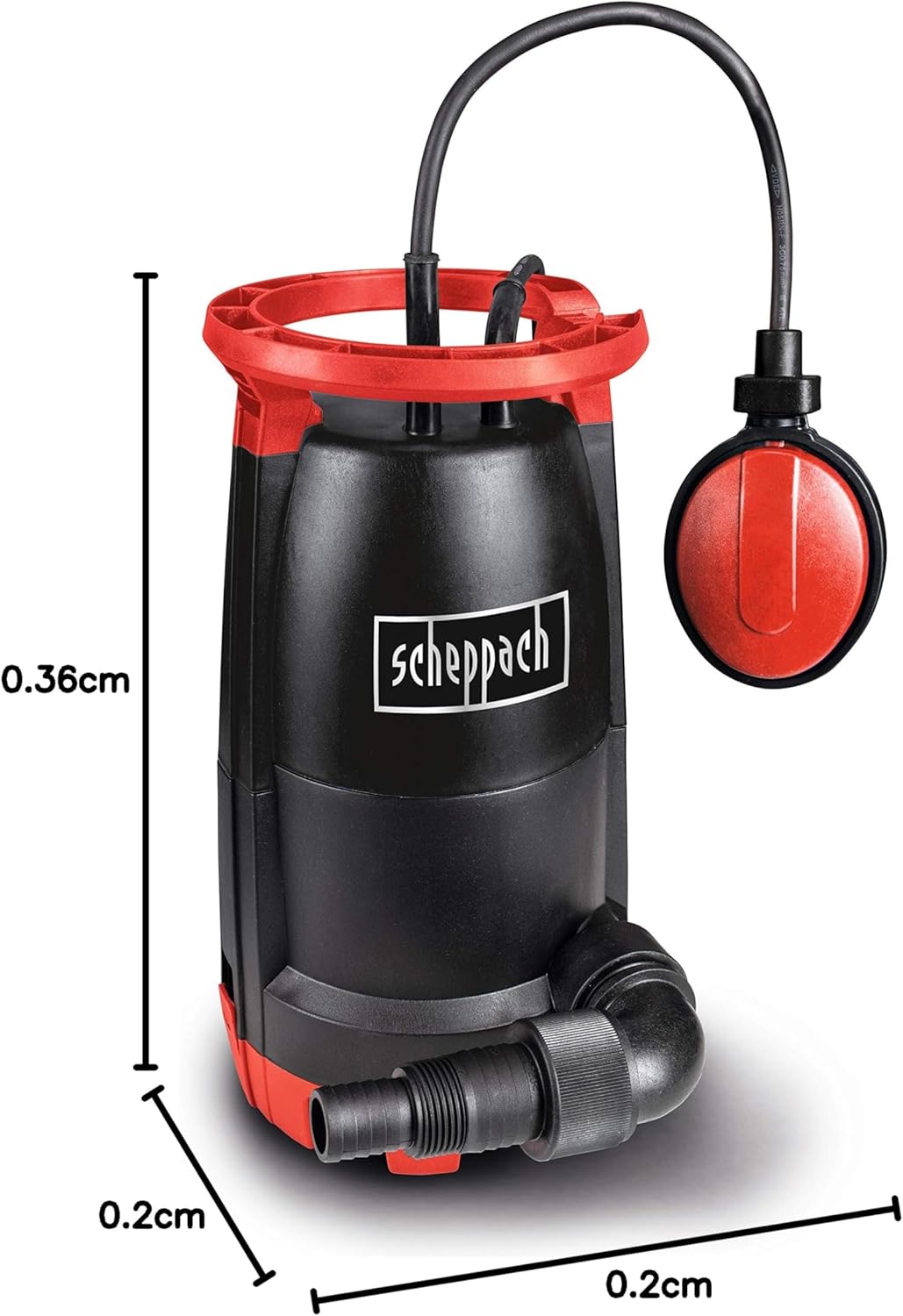 Scheppach Kombitauchpumpe SWP750 | 750W Leistung | 20000 l/h Fördermenge | 8,5m Förderhöhe | 1¼“-Ans