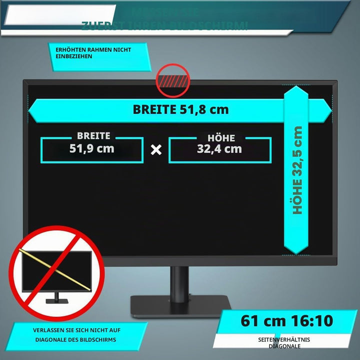STARY 24 Zoll Monitor 16:10 Blickschutzfolie Seitenverhältnis, Anti-Blaulicht Displayschutz, 24 Inch