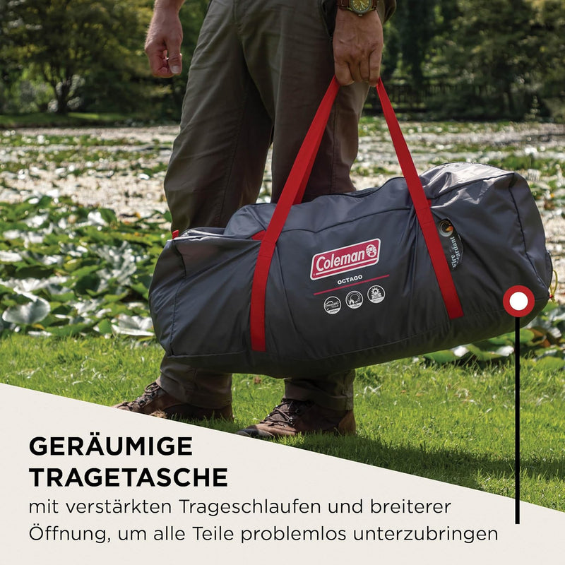 Coleman Zelt OctaGo, 3 Personen Festivalzelt, Kuppelzelt, wasserdichtes 3 Mann Campingzelt mit einge