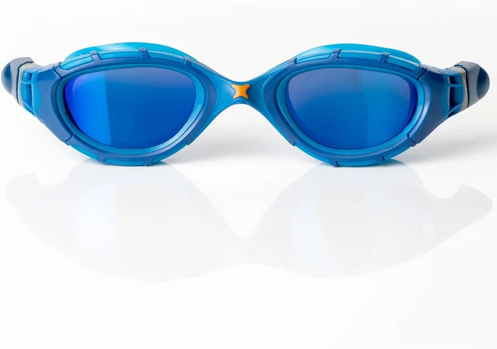 Zoggs Unisex Predator Flex Schwimmbrille (1 Stück), Blue / Blue / Mirrored Blue