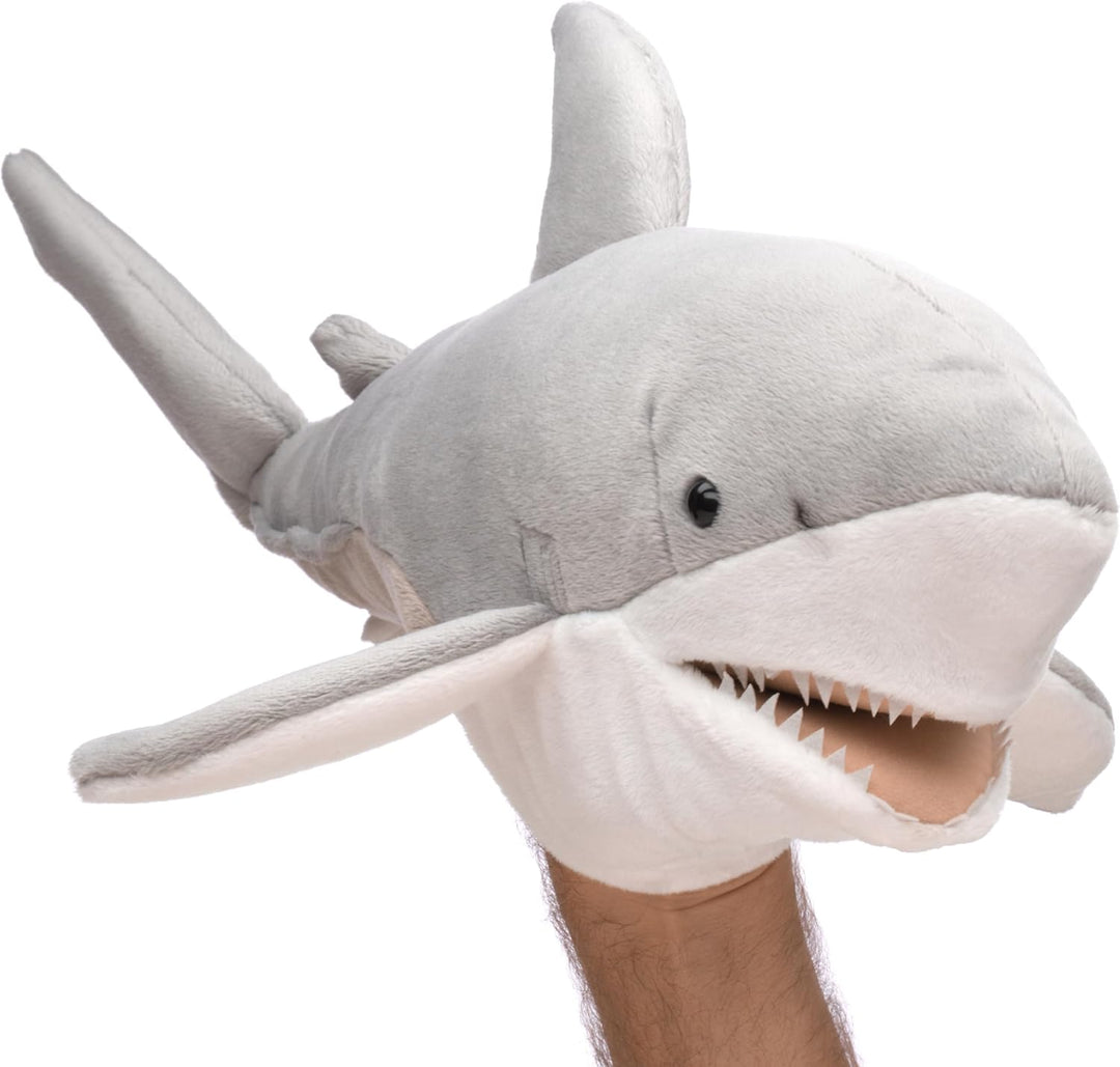 Uni-Toys - Handpuppe Weisser Hai - 50 cm (Länge) - Plüsch-Fisch - Plüschtier, Kuscheltier Weisser Ha