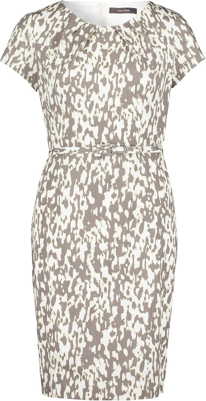 Vera Mont Damen Kleid 40 Khaki/Gelb, 40 Khaki/Gelb