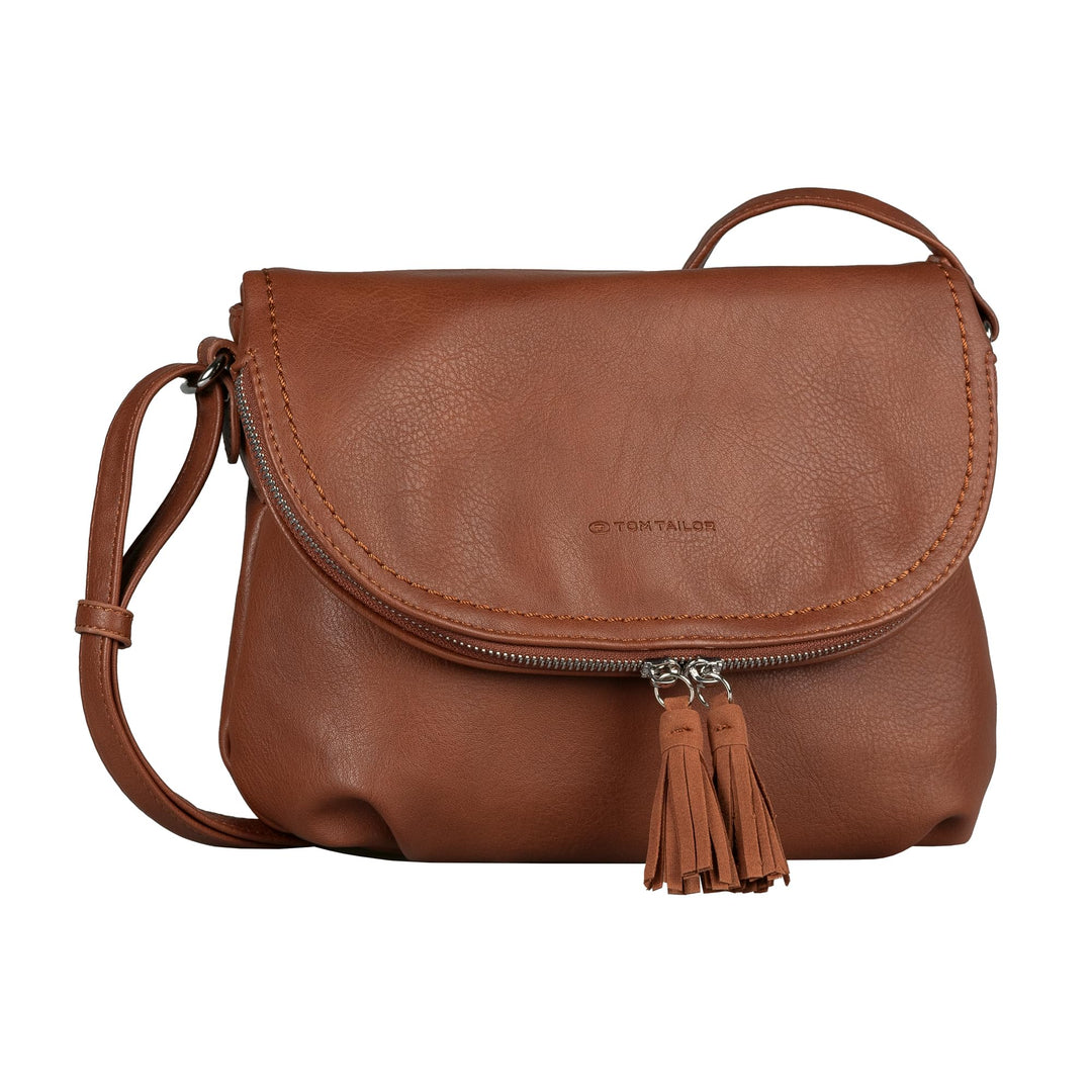 TOM TAILOR bags Lari Damen Umhängetasche Crossbody Bag 26,5 x 5 x 21 Cognac, 26,5 x 5 x 21 Cognac