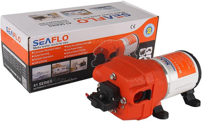 Seaflo Wasserdruck-Membranpumpe, 4,5 GPM, 17 LPM, 12 V, 40 PSI, Boot, Yacht, Marine