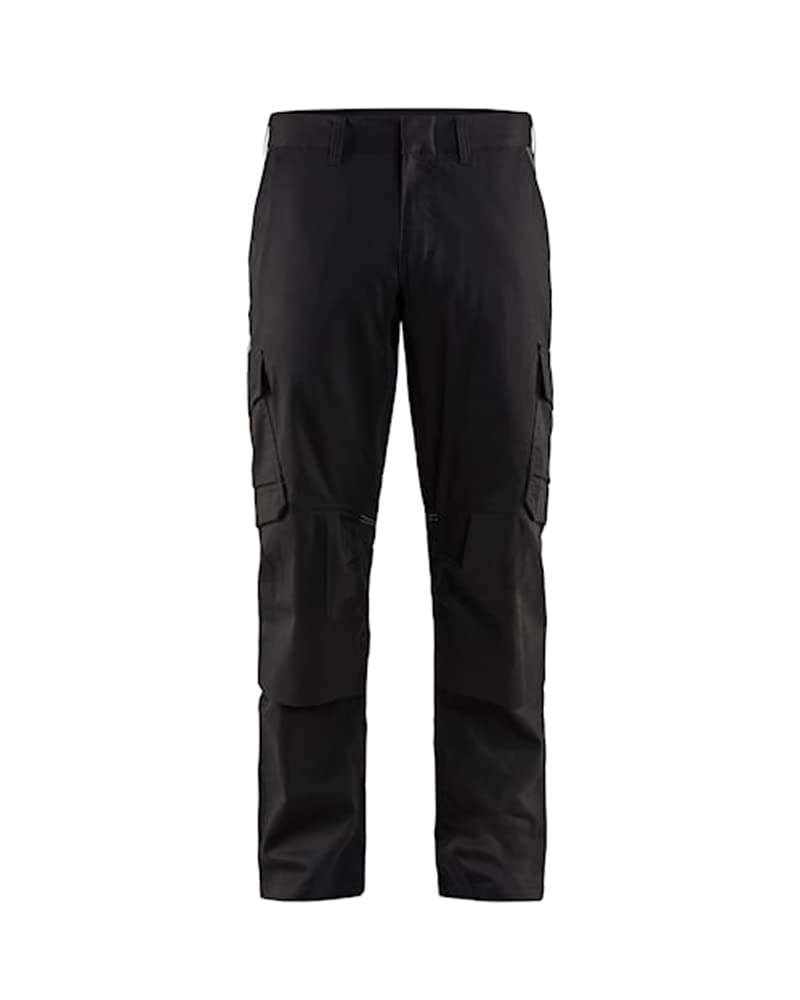 Blaklader 144818329998D128 Industrie Stretch Arbeitshose mit Kniepolstertaschen, Schwarz/Dunkelgrau,