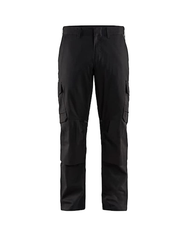 Blaklader 144818329998D128 Industrie Stretch Arbeitshose mit Kniepolstertaschen, Schwarz/Dunkelgrau,