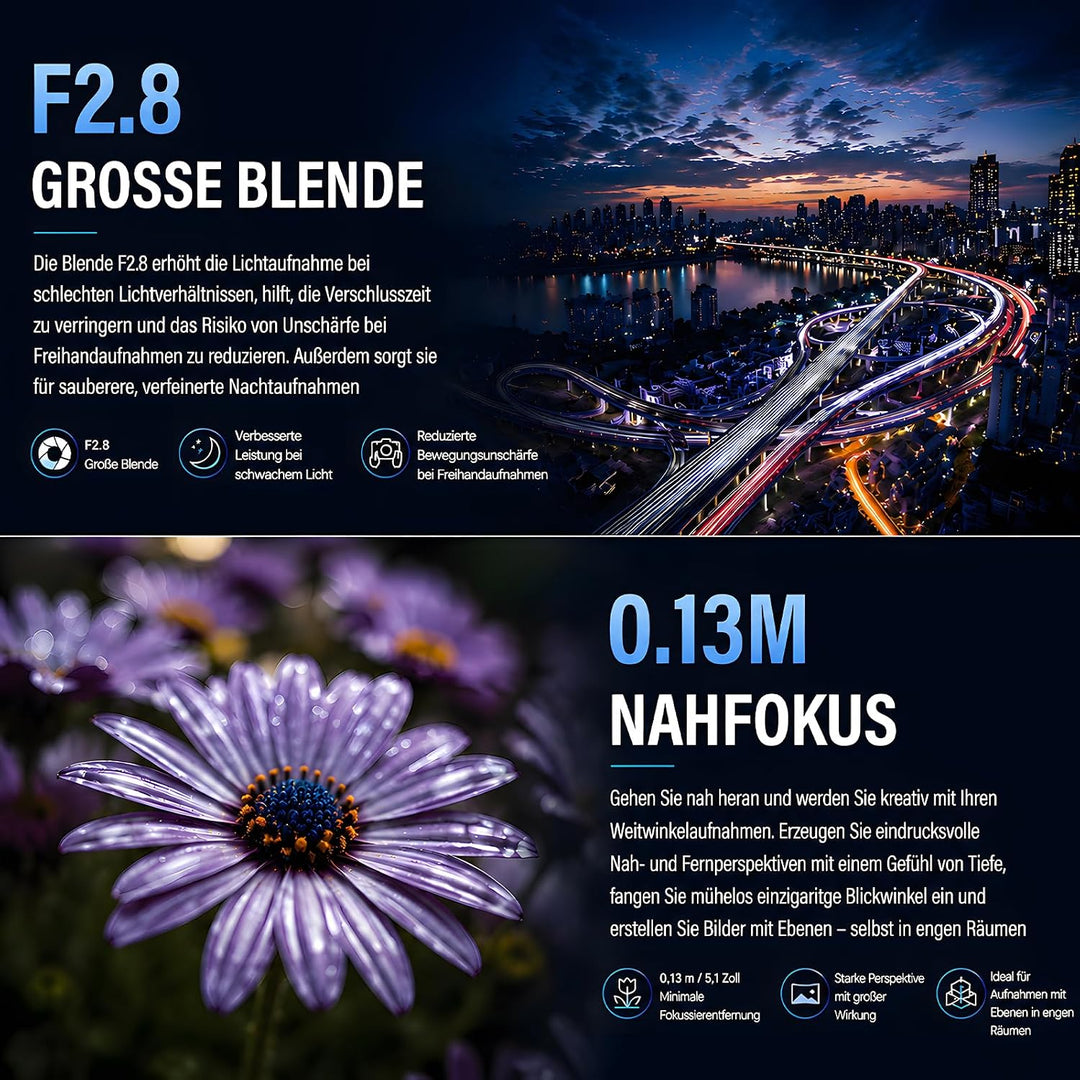 VILTROX 9mm F2.8 Z Air AF Objektiv für Nikon Z-Mount,APS-C Ultraweitwinkel | Autofokus Prime Objekti