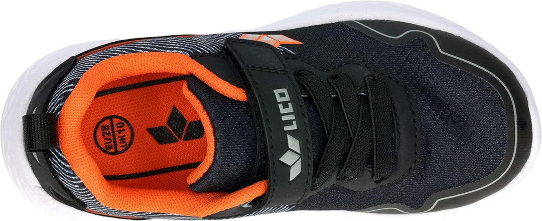 Lico Unisex Kinder Serent Vs Sneaker 29 EU Schwarz Orange, 29 EU Schwarz Orange