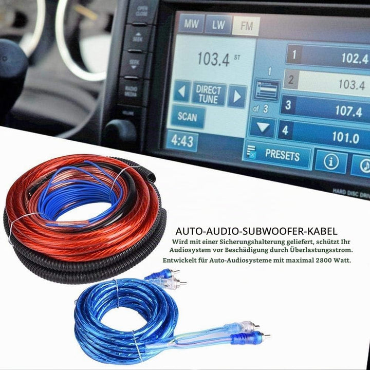 KSTE Subwoofer Cable, Subwoof Verstark, Audio Verstark, Car Subwoofer Wire Kit, 4 Guage 2800W Car Au
