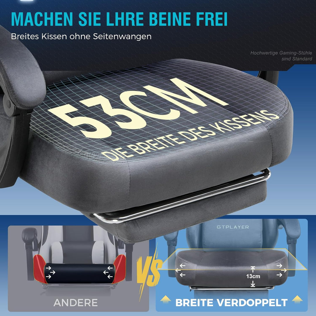 GTPLAYER Gaming Stuhl, Atmungsaktiver Bürostuhl, bürostuhl ergonomisch, Hochwertiger - Stoff, Ergono