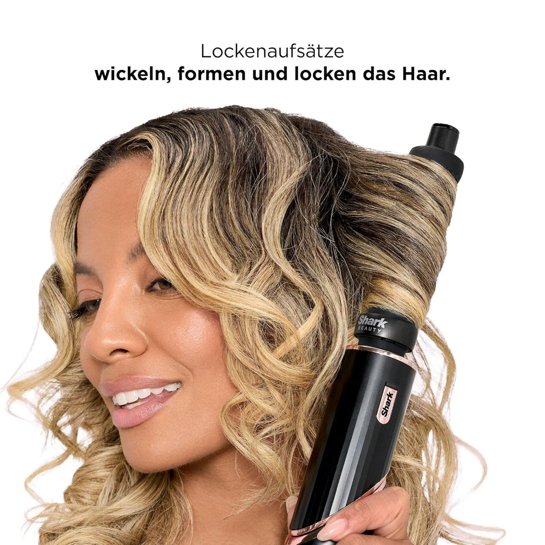 Shark FlexStyle 5-in-1 Luftstyler & Haartrockner, Auto-Wrap-Lockenaufsatz, Paddle-Bürste, Ovalbürste