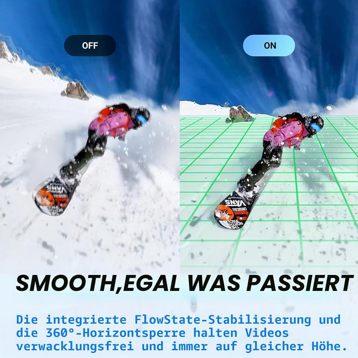 Insta360 X3 Schnee-Kit - wasserdichte 360°-Actionkamera mit 1/2"-Sensor, 5,7K 360°, 72MP 360°-Fotos,