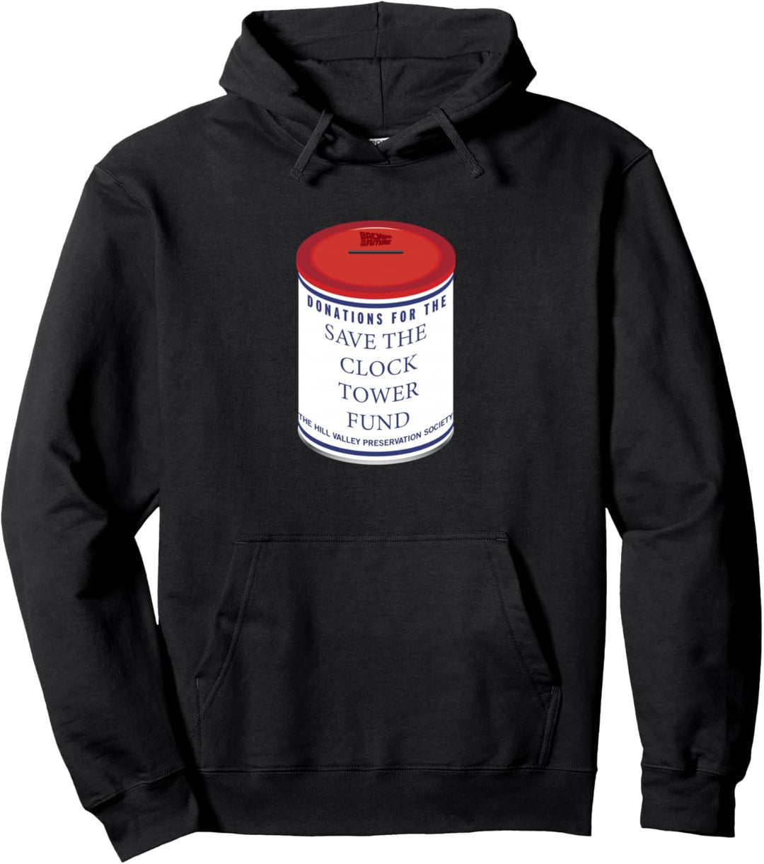 Back To The Future Save The Clock Tower Donation Jar Pullover Hoodie