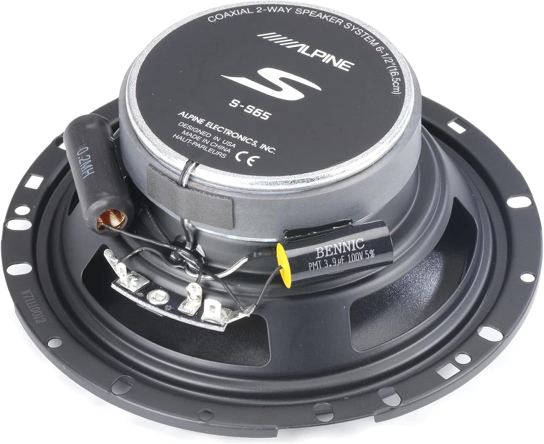 Alpine Electronics 2-Wege Koaxial Lautsprecher 16,5 cm (6,5 Zoll) 2-Wege-Lautsprecher, 16,5 cm (6,5