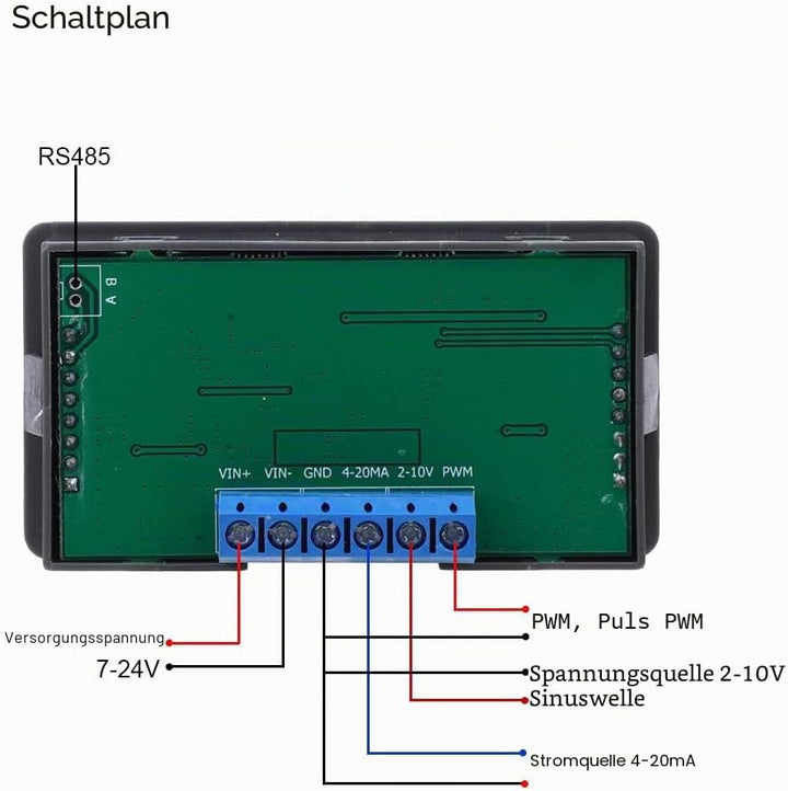 Fafeicy WSFG-06 PWM Signalgenerator Modul, 4-20mA 2-10V Impulsverstellbares Modul, Sinuswellensignal
