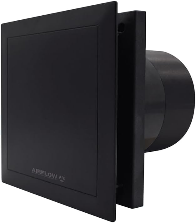 Airflow QT100B Badlüfter 25L/s Luftstrom – Made in Germany, 2 Geschwindigkeitsstufen, 100mm Rohransc