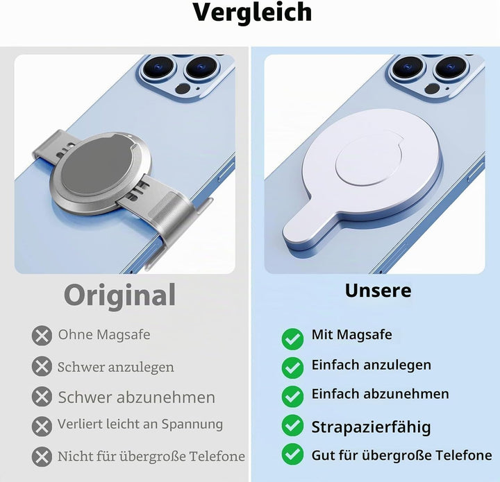 Aerbeis DJI Magnetische Ringklemmhalterung – für Magsafe DJI OM 6 / OM 5 / OM 4 / OM 4 SE Adapterhal