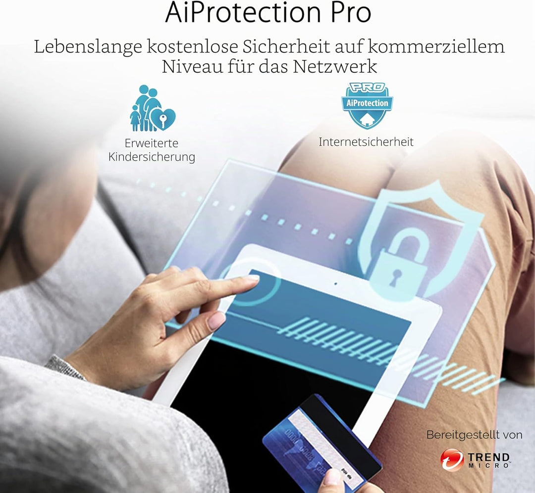 ZenWiFi AX Hybrid (XP4) AX1800 + Powerline 1er Pack Weiss kombinierbarer Router (Tethering als 4G un