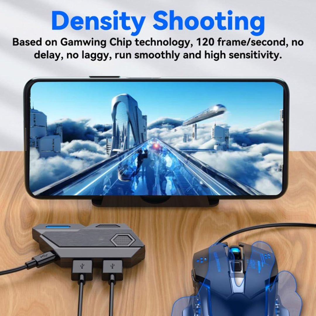 Gaming -Tastatur -Maus -Konverter Combo 4 in 1 Single Hand Mobile Game Keyboard -Maus -Adapter -Tele