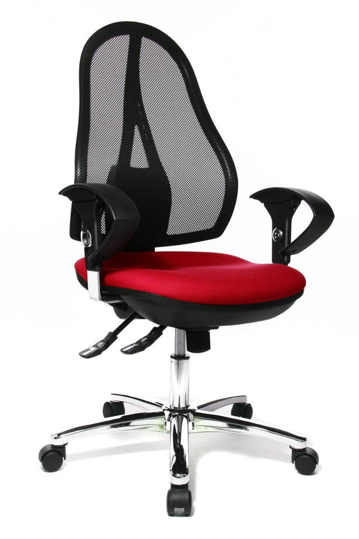 Topstar Open Point SY Deluxe, ergonomischer Syncro-Bandscheiben-Drehstuhl, Bürostuhl, Schreibtischst