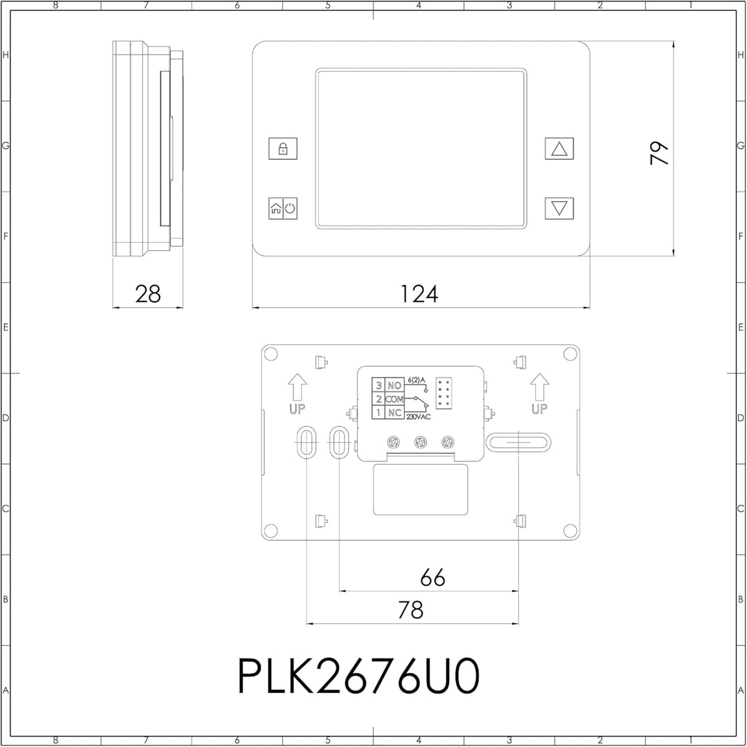 Digitaler Hygroostat-Luftbefeuchter für die Wand, 6 (2) Austauschkontakt, Batterieversorgung - Plikc