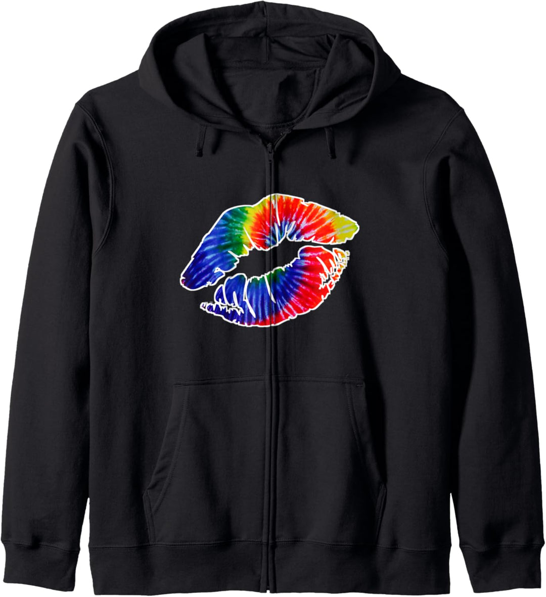 Tie Dye Kiss Lips Kapuzenjacke