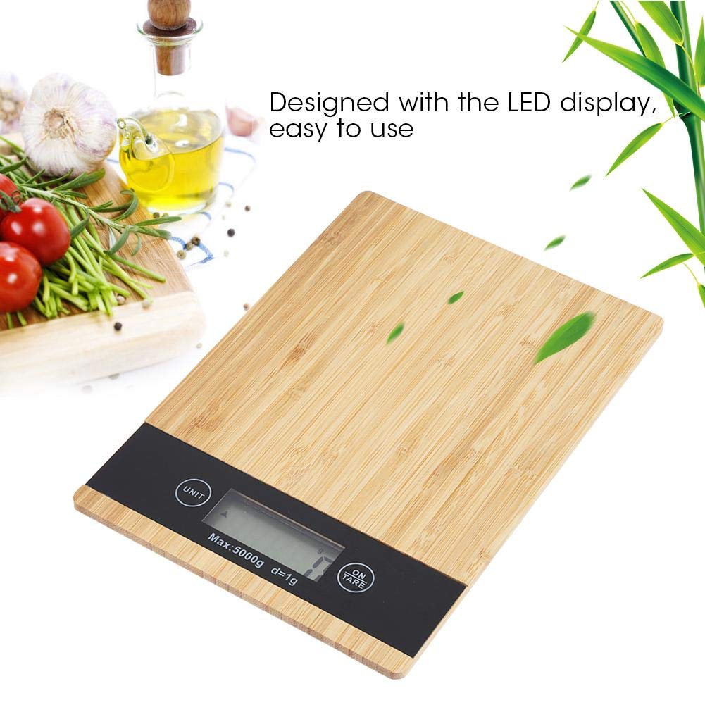 Panel Elektronische Waage Holz Lebensmittel Messwerkzeuge Rechteckige Form Entworfen Gewicht Mehlwaa