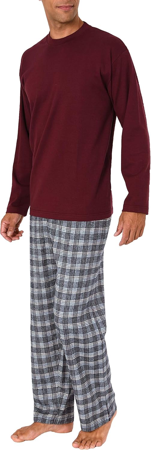 Herren Schlafanzug Pyjama lang mit Flanell Hose - auch in Übergrössen - 281 101 90 997, Grösse2:60,