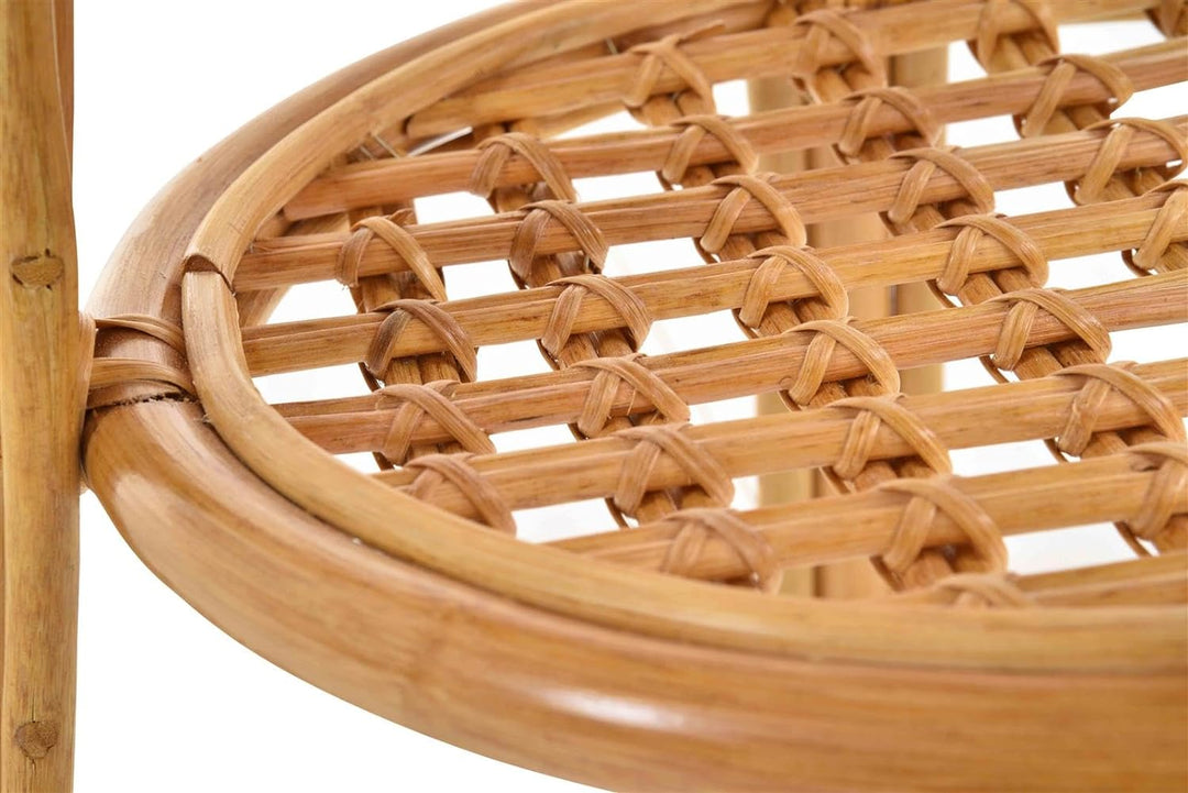 korb.outlet Rattan-Tisch/Beistelltisch Rund/Couchtisch Rattantisch Ablage (Honig)