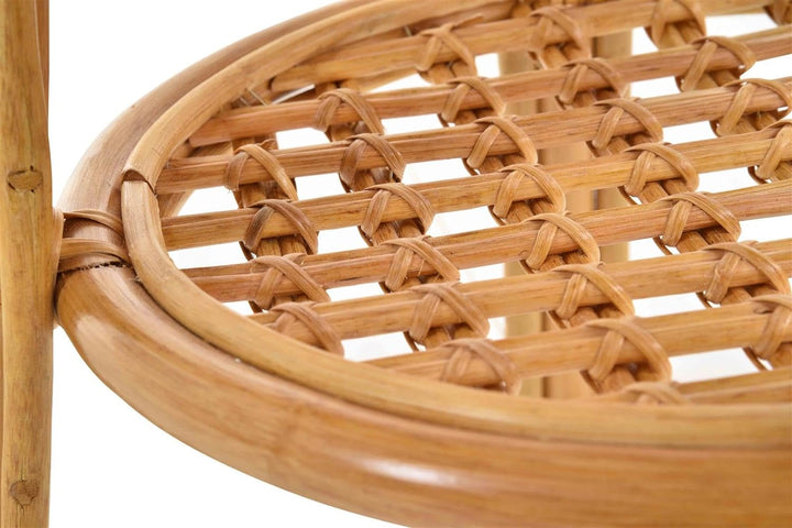 korb.outlet Rattan-Tisch/Beistelltisch Rund/Couchtisch Rattantisch Ablage (Honig)