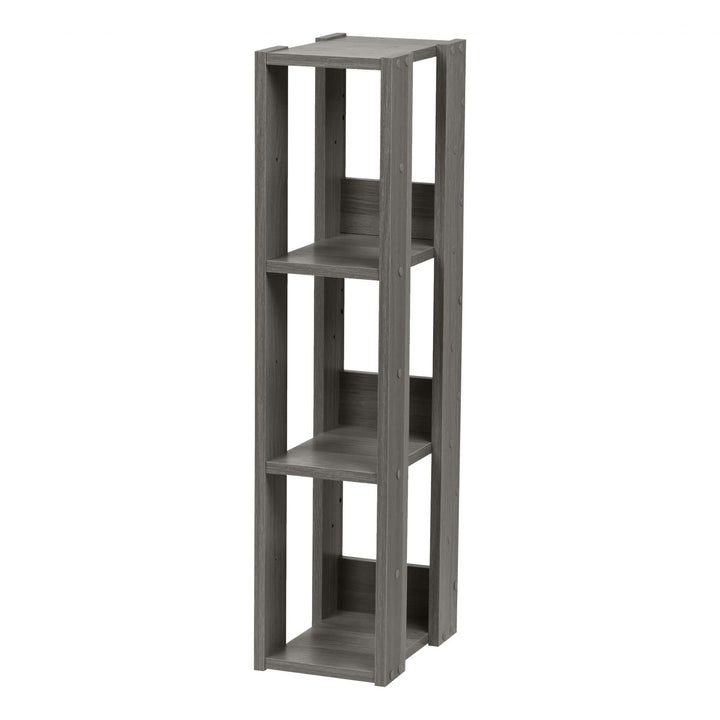 Iris Ohyama, Bücherregal, 3-stufiges Regal, 14 cm breite verstellbare Regale, Stabil, Industriell, W