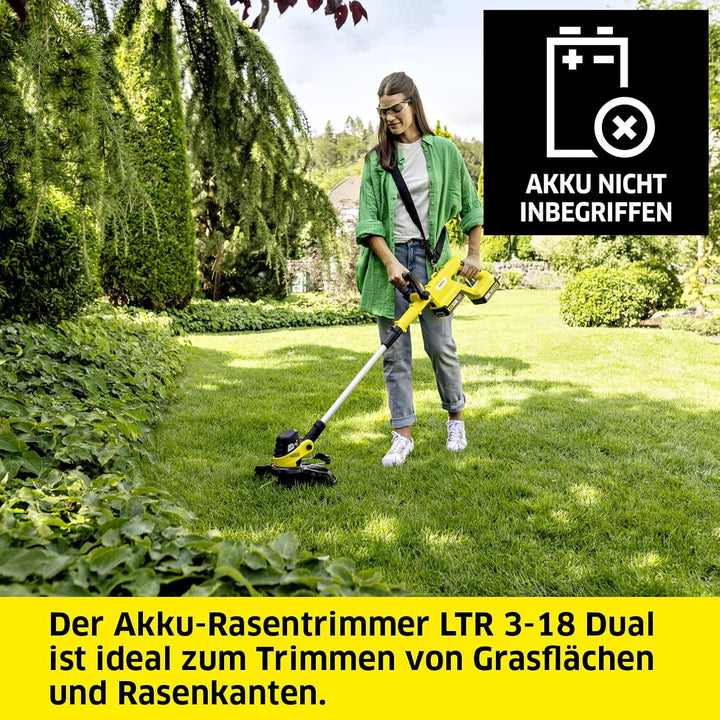 Kärcher LTR 3-18 Dual 30 cm Schnittkreisdurchmesser ohne Akku, ohne Ladegerät 36 Volt, 30 cm Schnitt