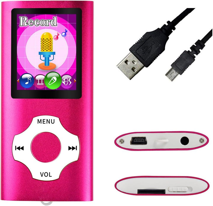 Mymahdi MP4 /MP3 beweglicher Spieler, Rosa mit 1.8 Zoll LCD-Schirm und Memory Einbauschlitz, maximal