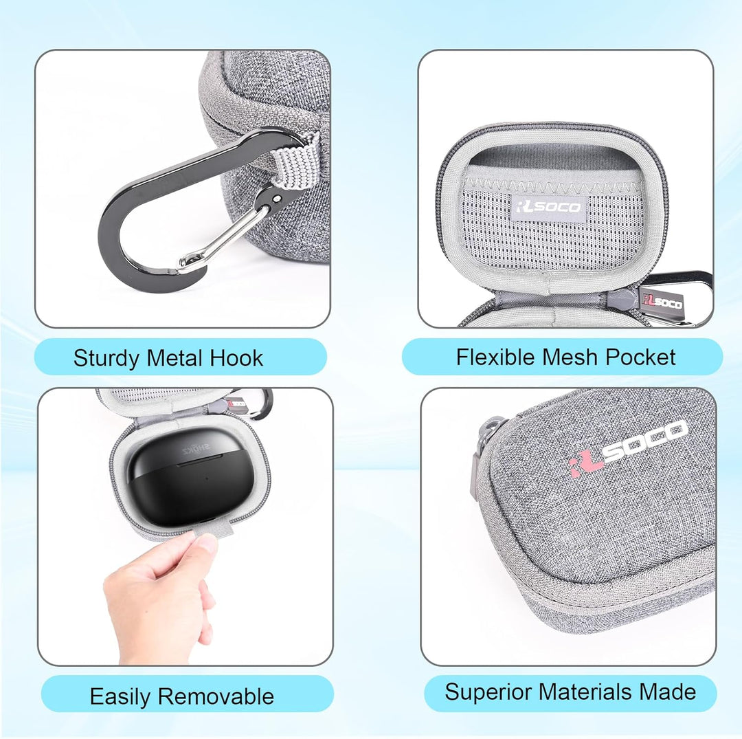 RLSOCO Tasche für SHOKZ OpenDots ONE Open Ear Kopfhörer - Grau