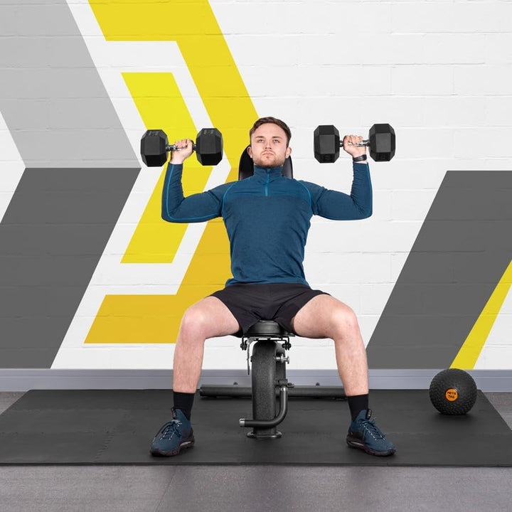 FORZA ineinandergreifende Boden-Gymnastikmatten │ 60cm² grosse Fliesen │ EVA-Schaumstoffpolsterung S