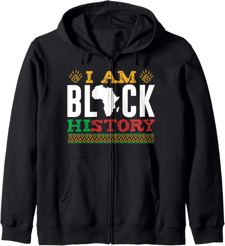 I Am Black History Lives Matter Melanin History Month Friede Kapuzenjacke