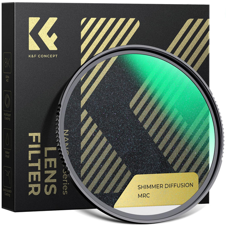 K&F Concept Nano-X Serie Shimmer Diffusion 1 Filter 52mm aus Optisches Glas mit 28-facher Nano-Besch