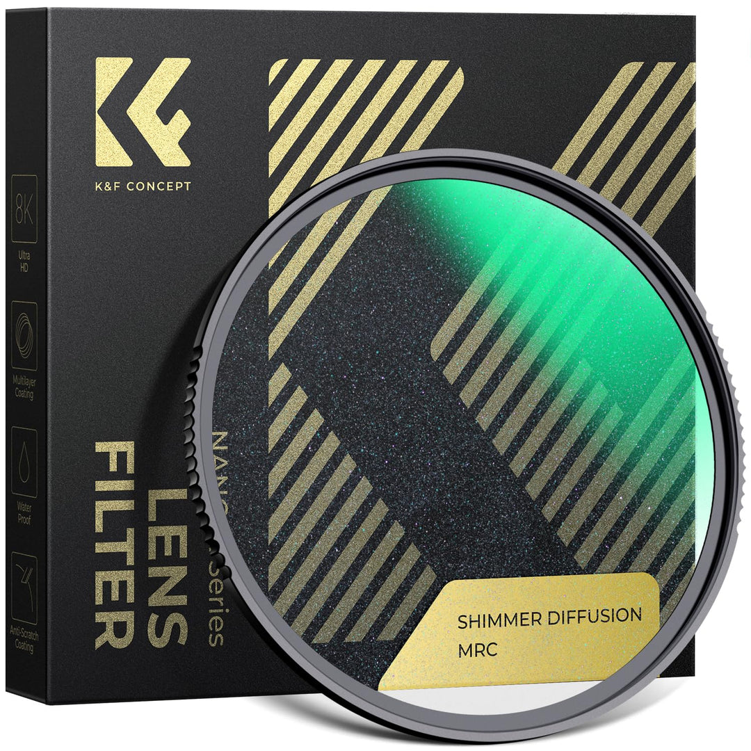 K&F Concept Nano-X Serie Shimmer Diffusion 1 Filter 49mm aus Optisches Glas mit 28-facher Nano-Besch