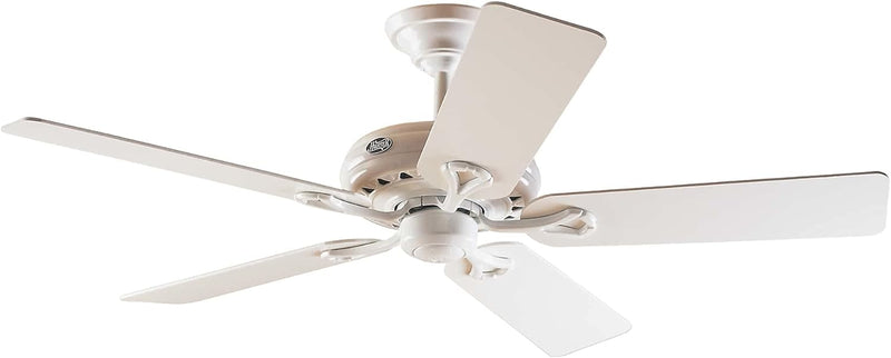 HUNTER FAN Deckenventilator Savoy 132 cm für den Innenbereich mit Zugschalter, Weiss, 5 umkehrbare F