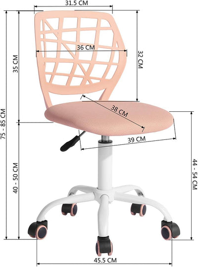 FurnitureR Bürostuhl Schreibtischstuhl Höhenverstellbar Stoffsitz Ergonomischer Arbeitsstuhl ohne Ar