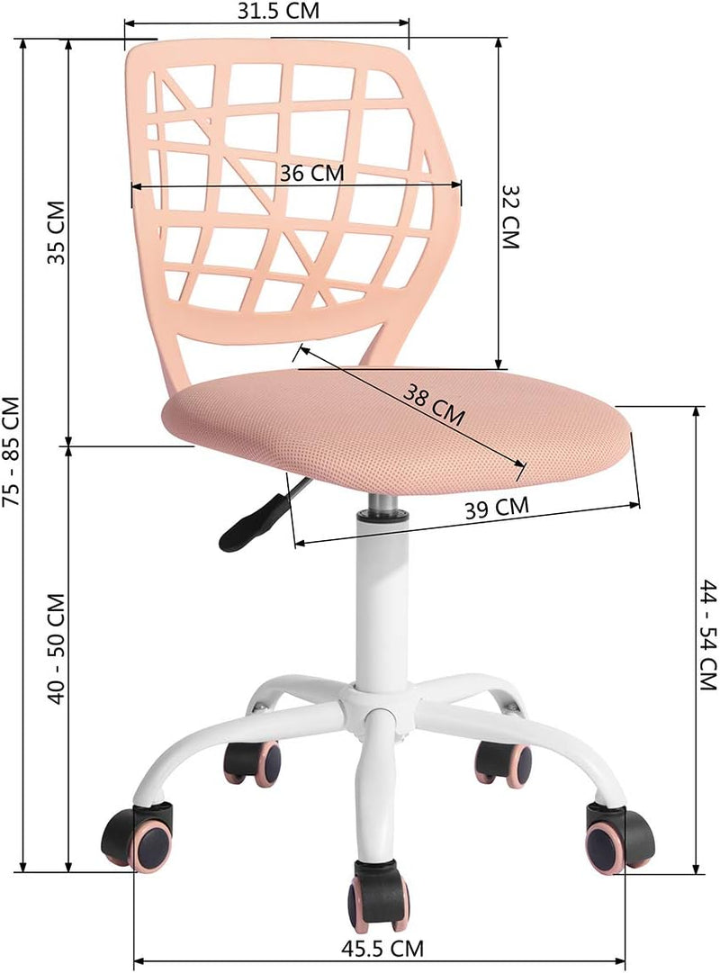 FurnitureR Bürostuhl Schreibtischstuhl Höhenverstellbar Stoffsitz Ergonomischer Arbeitsstuhl ohne Ar