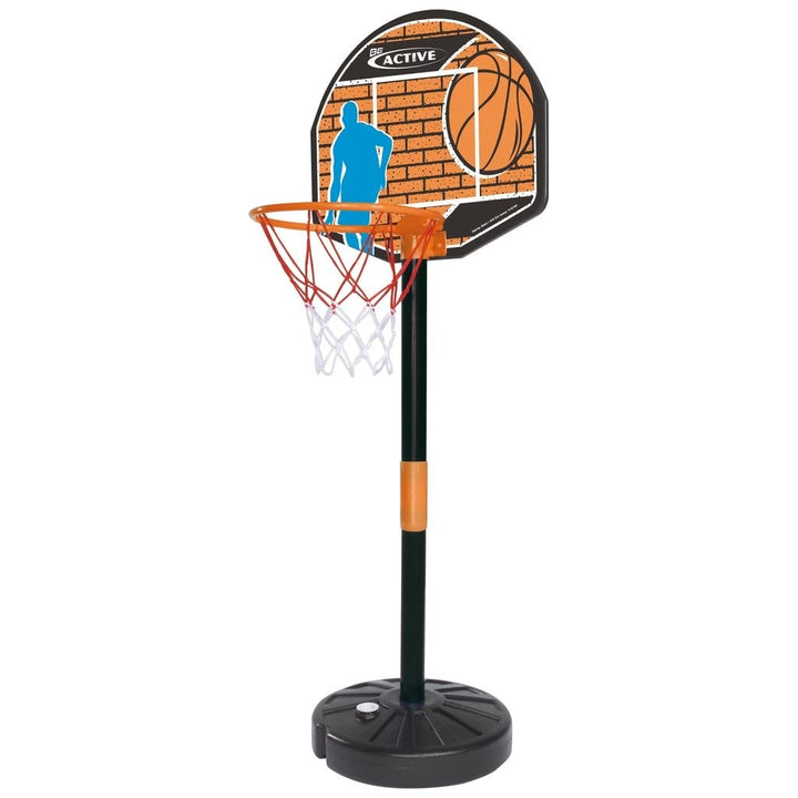 Simba 107407609 - Basketball Set mit Ständer, Brett 40x31cm, Korb mit Netz 24cm, Ball 16cm, höhenver