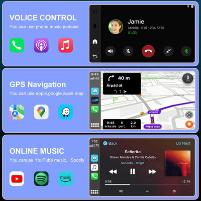 Wireless Android Auto und Carplay Wireless Adapter, Wireless 2 in 1 Stick wandelt verdrahtete Androi