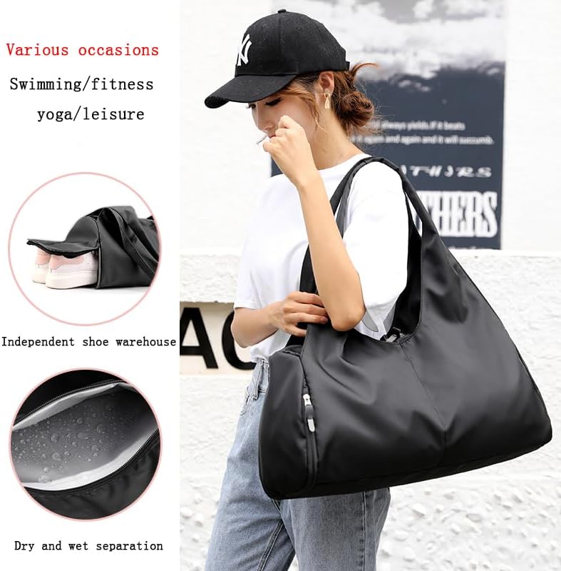 Sporttasche für Damen und Herren mit Schuhfach & Nassfach Weekender Reisetasche Freizeit Handtasche
