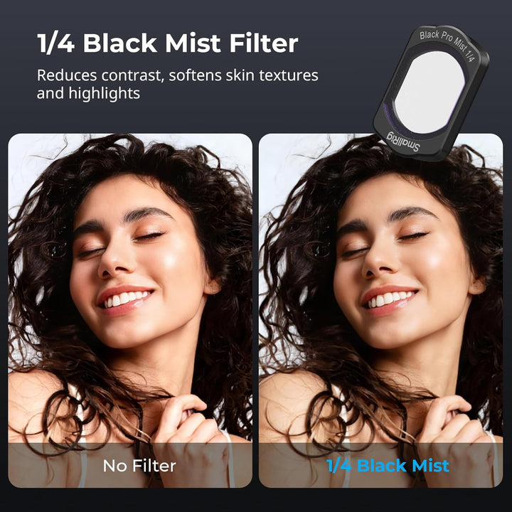 SMALLRIG Magnetisches ND- & CPL- & Effektfilter-Set für DJI Osmo Pocket 4/3-3er-Pack CPL, 1/4 Black